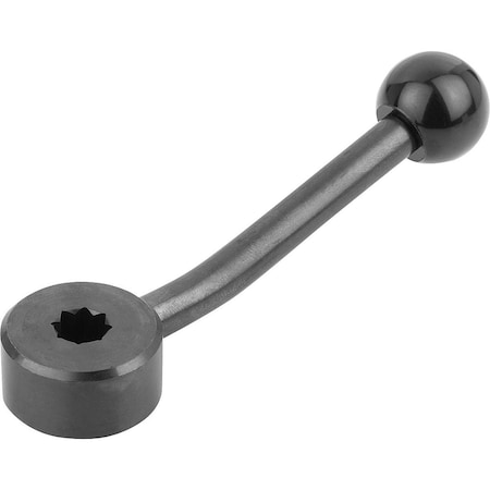 Kipp Tension Lever Flat Size-1, Sw-5, 5, A-75, Form-15Deg Steel, Comp-Thermoset K0177.305